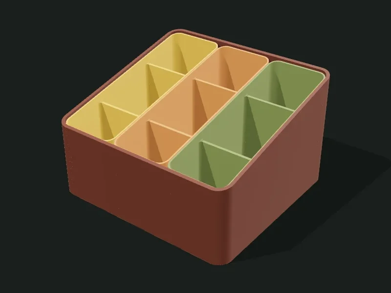 Caja con grilla